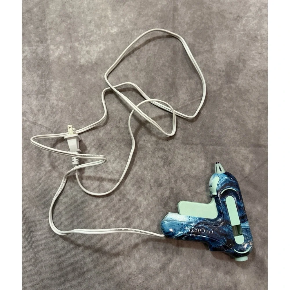 Blue Mini Corded Hot Glue Gun, Glue Gun Tool with Cord
